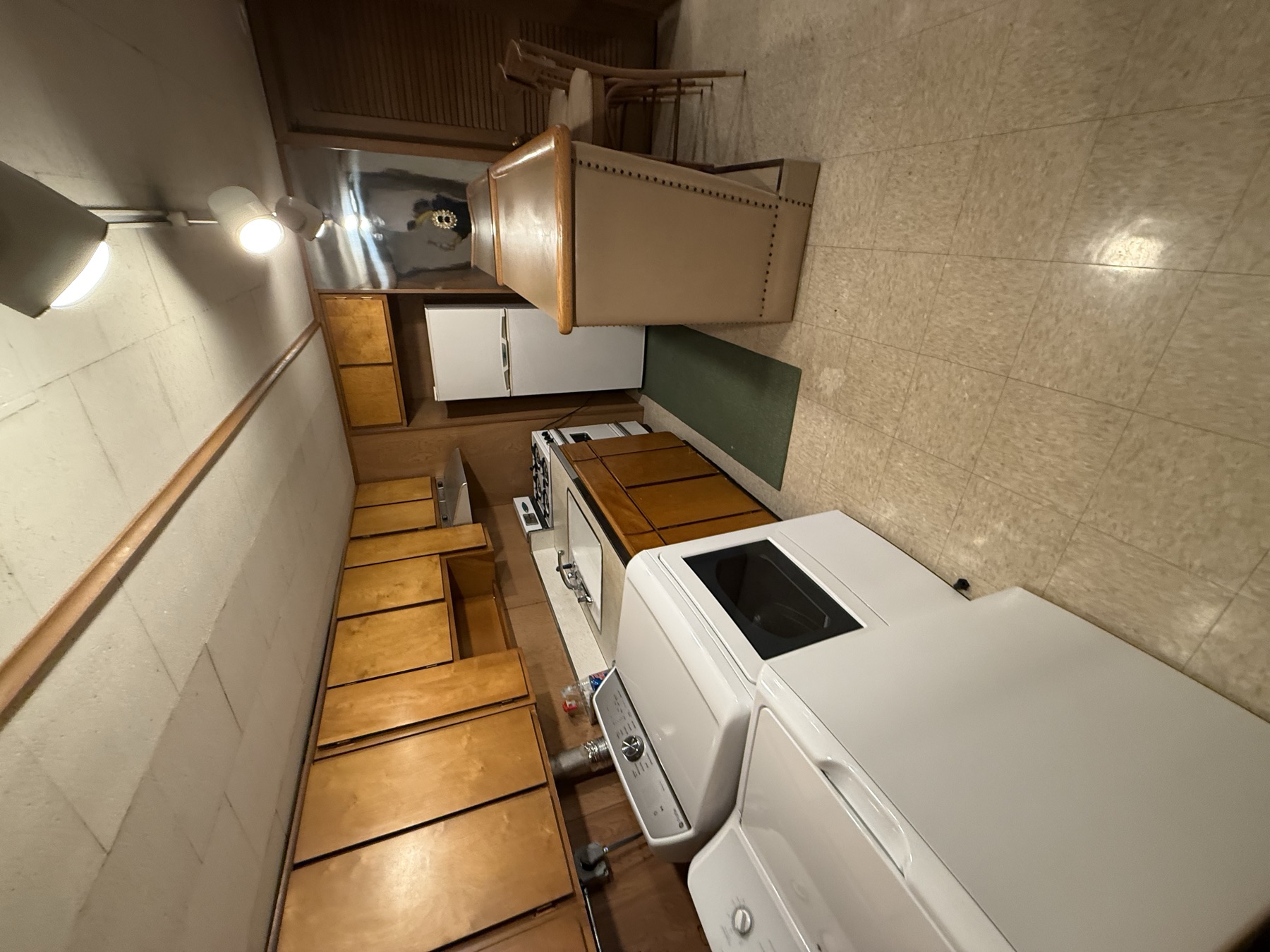 Clean lower-level room after pre-listing home cleaning