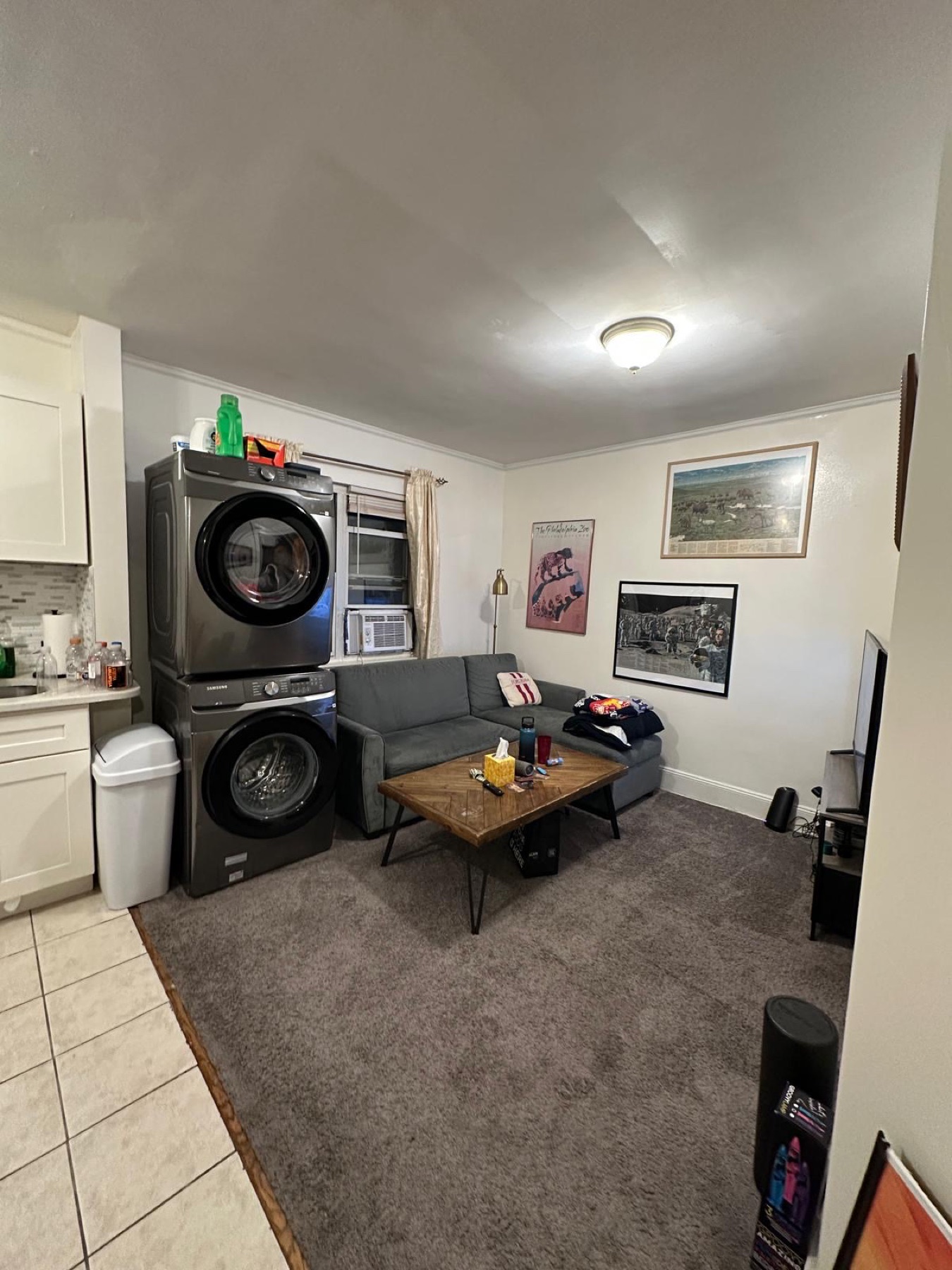 Clean living area after same-day residential cleaning in New York City