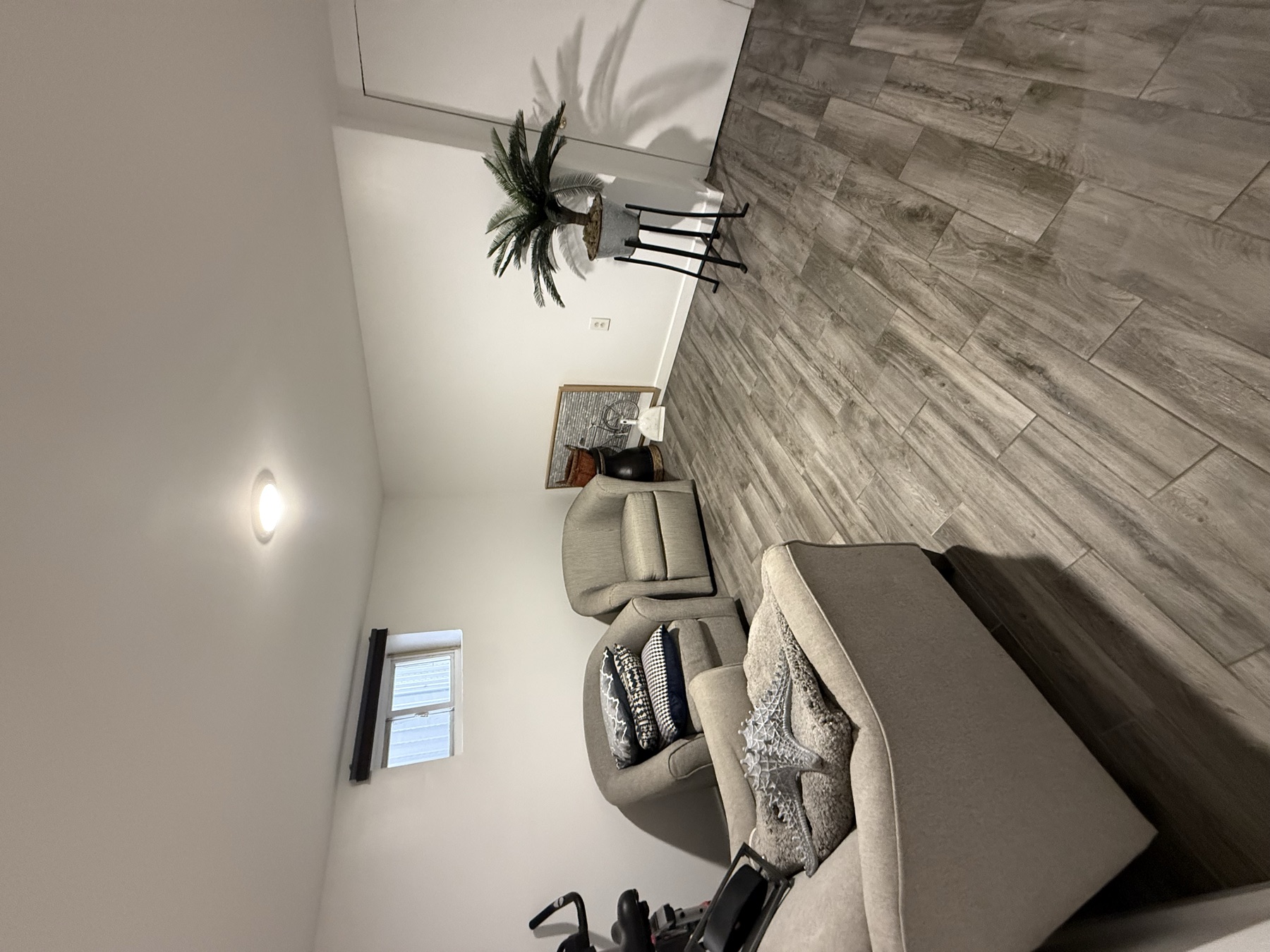 Clean lower-level sitting area after pre-listing home cleaning in New York City